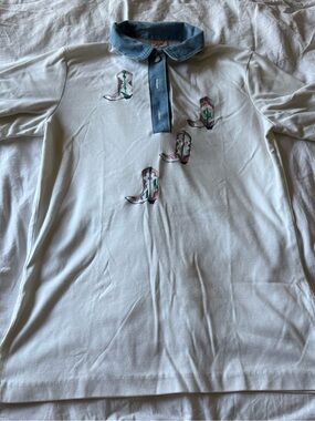 Vintage GW Division of Graff Denim-Trim Button-Up Western Shirt